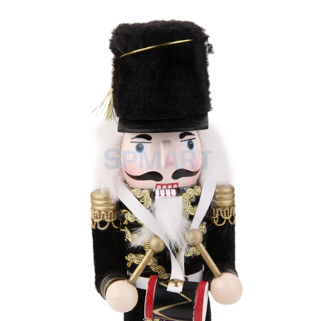 2 pieces 30cm Wooden Nutcracker Soldier Action Figures Festival Christmas Decoration Ornaments Xma's Toys Gifts