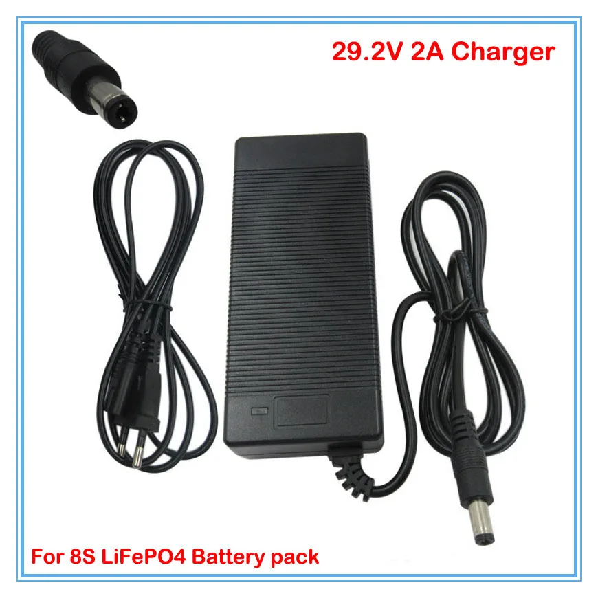 

Wholesale 10pcs/lot 29.2V 2A charger 29.2V LiFePO4 Battery Charger DC Port For 8S 24V LFP Battery pack free shipping