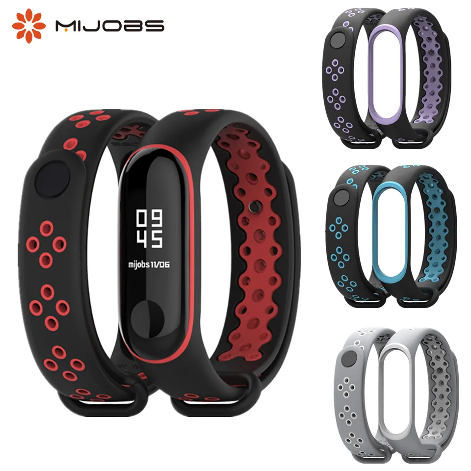 Mi Band 3 4 ремешок Спортивные Силиконовые часы наручные браслет miband аксессуары band3