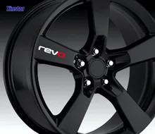 Revo adesivo da roda de carro para revo, volkswagen golf 7 passat b5 b6 b7 golf mk4 mk6 mk7 cc, 4 peças r20 r32 r36