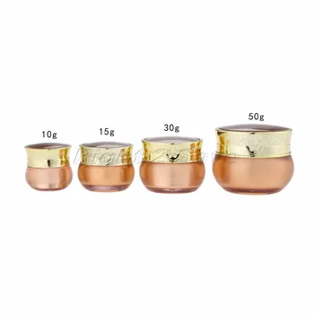 

Acrylic Jar 10g/15g/30g/50g Gold Face Cream Pot Cosmetic Container Butterfly decoration Empty Packaging Bottle Portable Travel