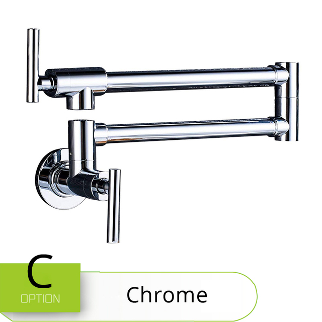 Nickel Single Handle Bathroom Kitchen Faucet One Hole Cold Water Folding Washing Basin Taps