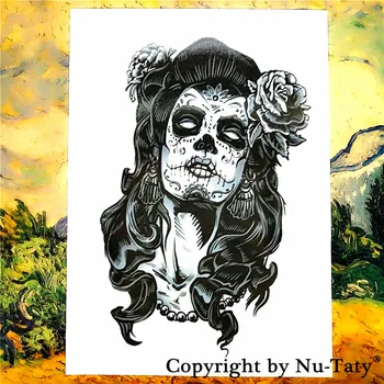 

SHNAPIGN Black Clown Temporary Tattoo Body Art Flash Tattoo Stickers 21*15cm Waterproof Car Styling Home Decor Wall Sticker