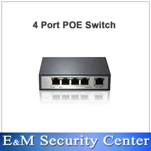 Новое поступление 4 порта PoE коммутатор 4+ 1 Порт настольный Быстрый Ethernet коммутатор IP сетевые камеры Мощность камера с nvr POE31004P