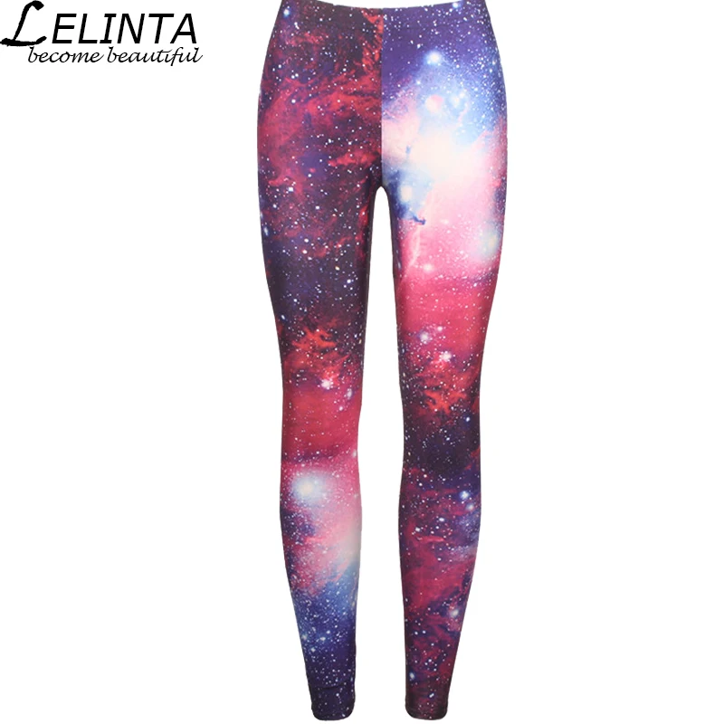 LELINTA Digital Printing Purple Stars Yoga Pant Summer Breathable Sweat Leggings Sports Training Trousers Tight Sexy Pants