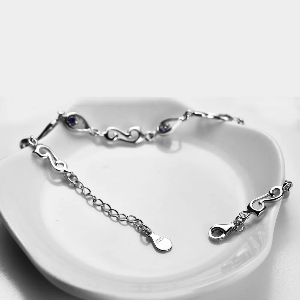 Женский винтажный браслет из серебра 925 пробы с аметистом|bracelets for|bracelets for womenbracelet