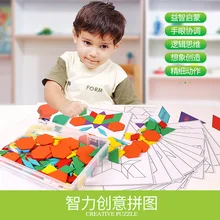 Детские деревянные простая головоломка форма цифровой познание креативные строительные блоки ранняя развивающая игрушка родитель-ребенок Интерактивная игрушка