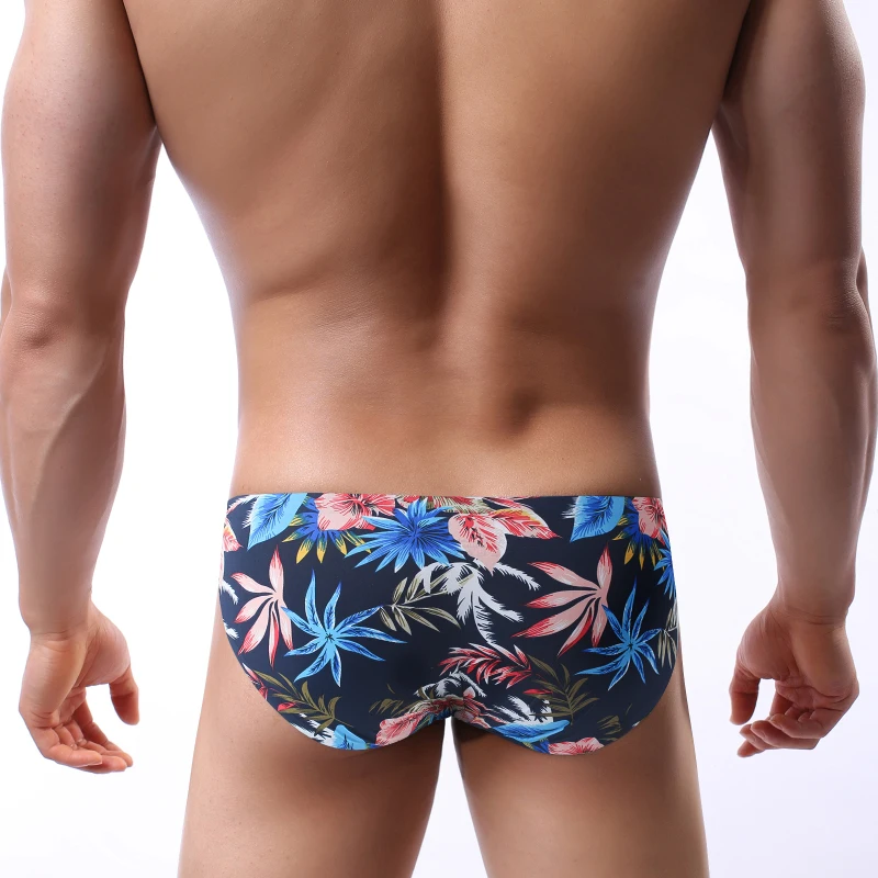 Мужские Бесшовные трусы ультратонкие с принтом мужские Cueca Masculina U Pouch гей нижнее
