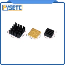 1 set/3 pc Kühlkörper Kühler Reinem Aluminium Kupfer Kühlkörper Set Kit Kühler Für Raspberry Pi 3 Modell b/B Plus B + 3D Drucker Teile