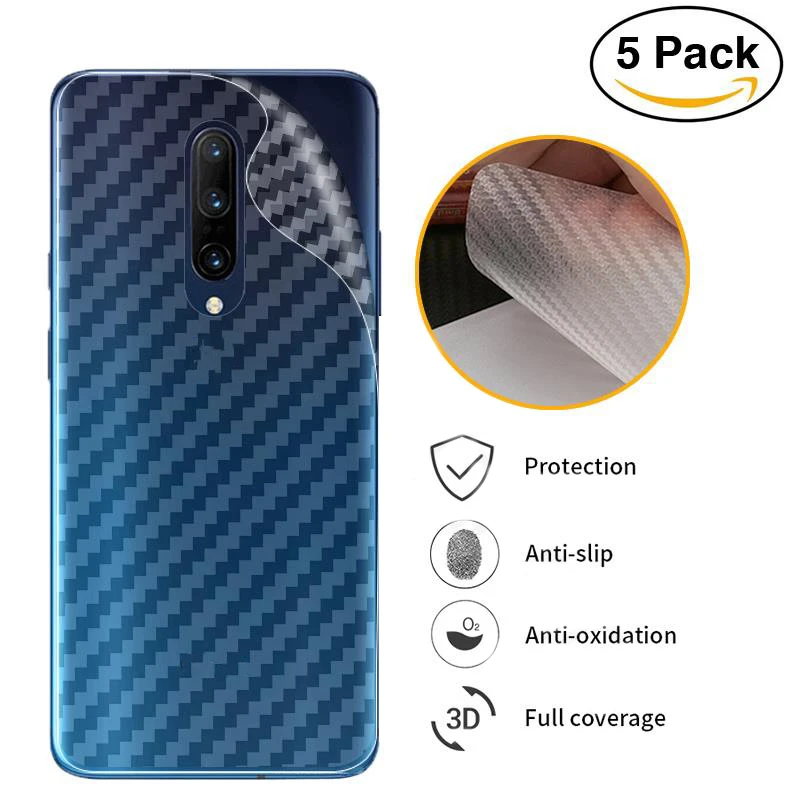 

5pcs/lot 3D Soft Carbon Fiber Back Cover Screen Protector For OnePlus One Plus 7 Sticker Protective Film Not Tempered Glass