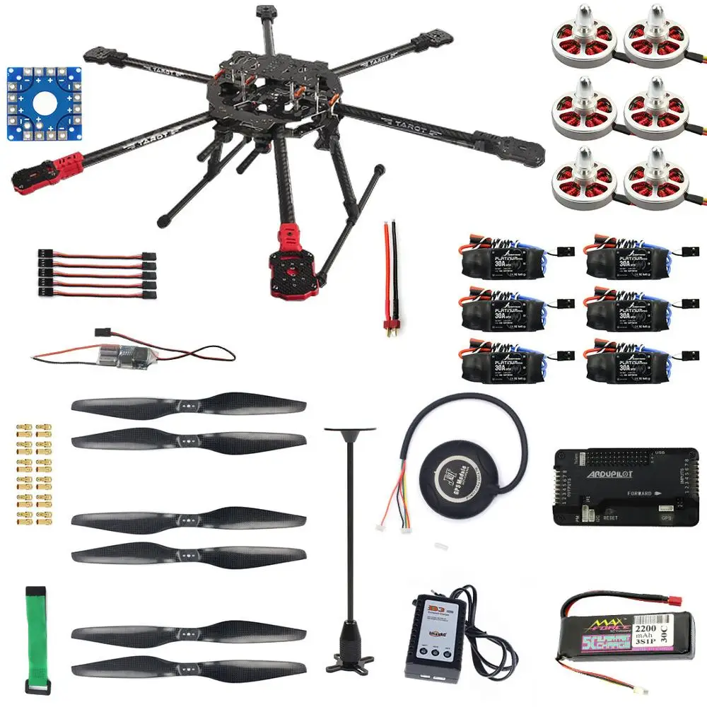 F07803 B RC Hexacopter Drone 6 axle Aircraft Kit FY690S Frame 750KV