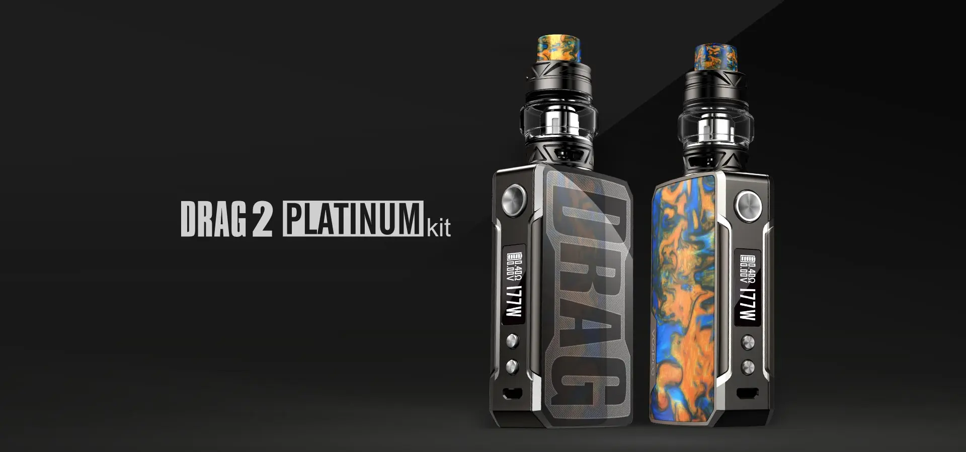 VOOPOO DRAG 2 комплект из платины w/2 мл/5 мл Uforce T2 Танк Uforce U2 N3 Max 177 Вт без 18650 батареи электронная сигарета vs роскошный комплект