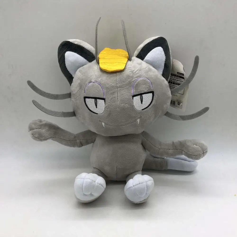 Высокое качество милый Meowth Vulpix Charmander Bulbasaur Eevee Mew Бог Зверь эльф плюшевые куклы мягкая игрушка Коллекция подарок - Цвет: Meowth 30cm