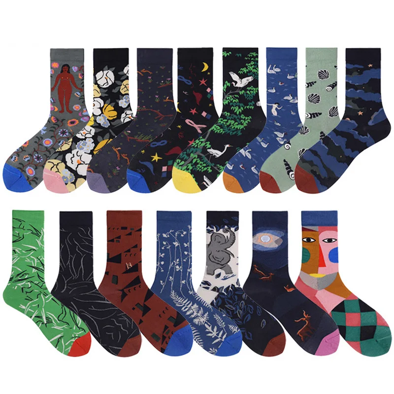 Women-s-Socks-Colorful-Cotton-Crew-Socks-Creative-Funny-Harajuku-Happy-Wedding-Socks-Hip-Hop-Socks