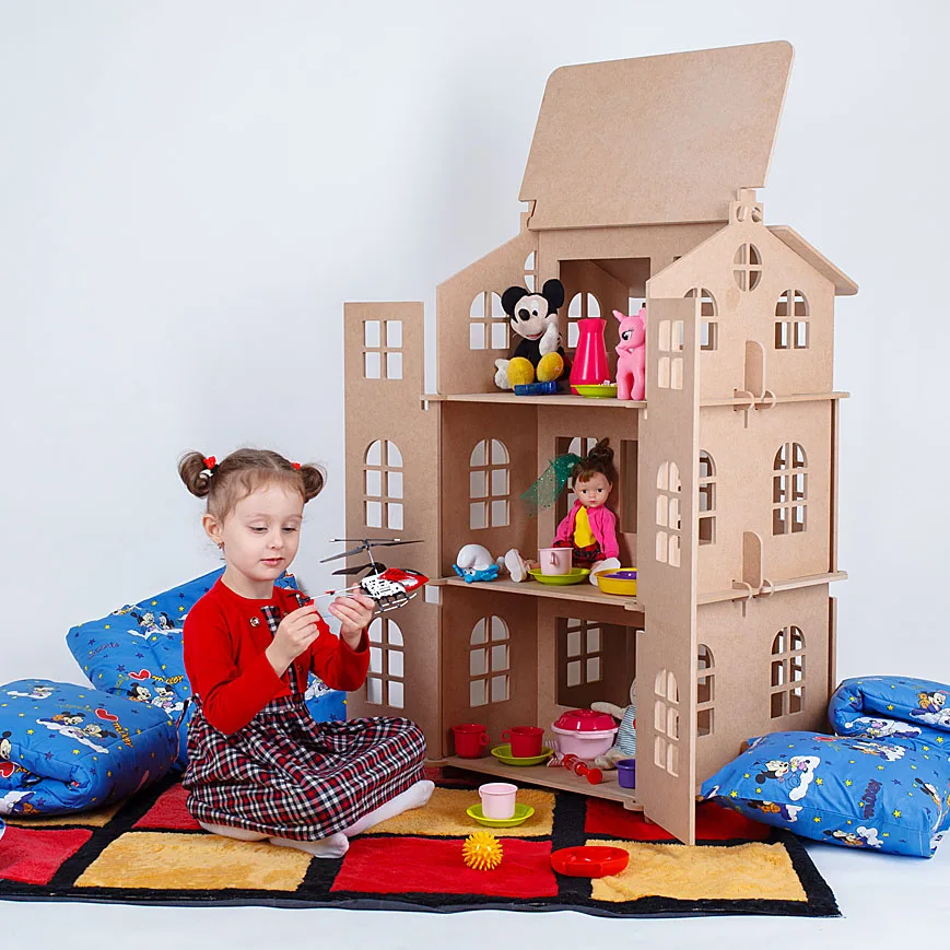 Tanie Dom dla lalek dom dla zabawek najlepszy prezent dla dziewczynki domek zabawkowy dla lalek dom dla lalek akcesoria dla lalek blok część puzzle action 000 311