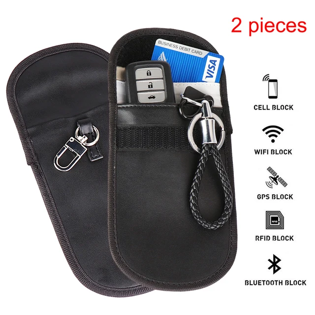 Kemimoto 2pcs Faraday Bag For Car Keys With Key Fob Guard Signal Kemimoto 2pcs Faraday Bag For Car Keys With Key Fob Guard Signal Blocking Pouch Anheft