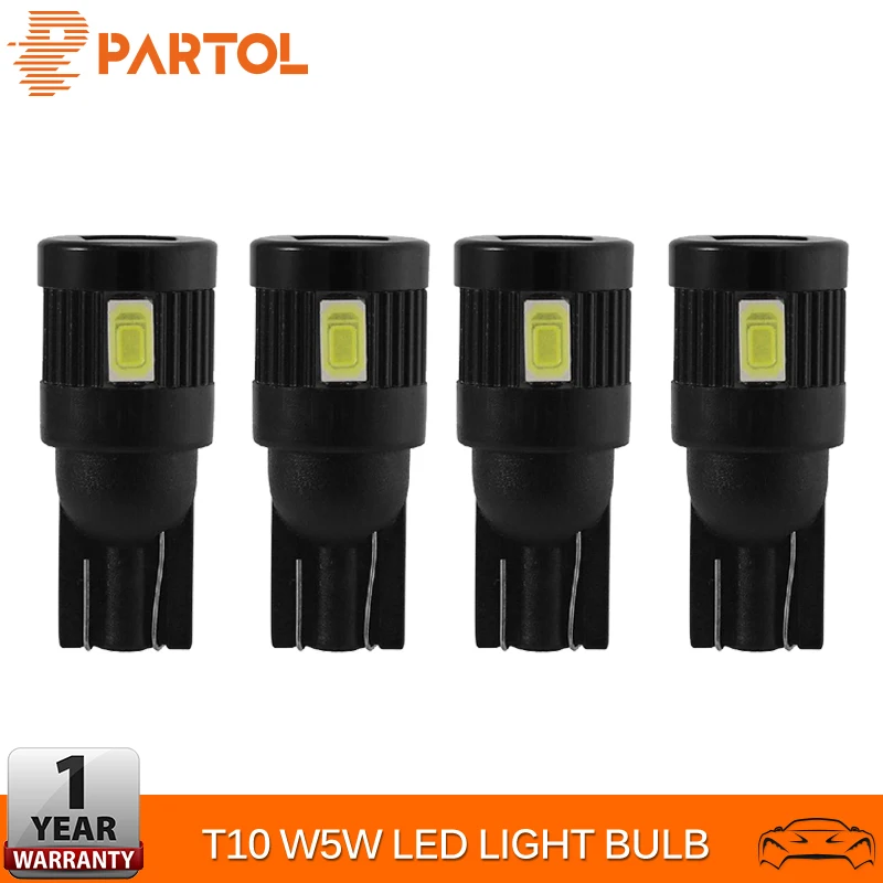 Partol 4 шт. T10 W5W 194 светодиодный светильник SMD 5630 автомобильный s 168 поворотный
