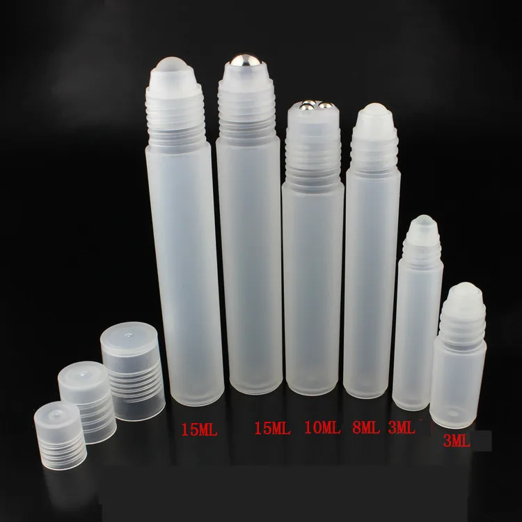 6 Pcs Refillable Essential Oil Roller Bottle Empty Plastic Roll On