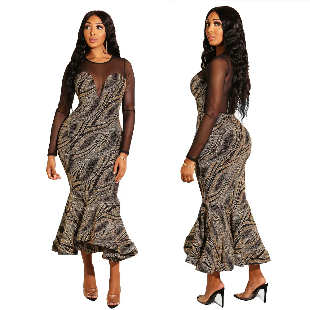 

2019 Tuxedo elegant Dress Spring Mesh stitching dress women clothes robe femme sexy vestidos de fiesta mujer roupas feminina