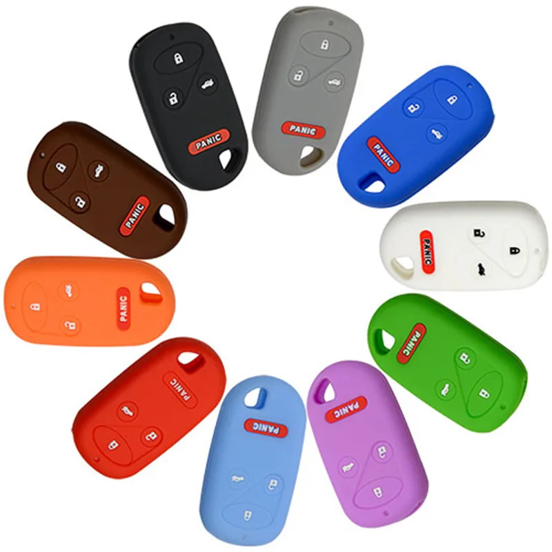 

Good quality 3+1 button silicone car remote key cover case for Hond-a