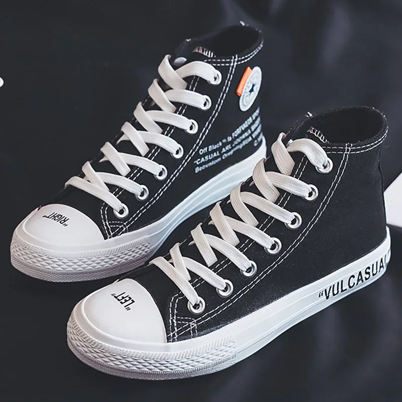 

Unisex sneakers girls high top shoes big size 43/44 autumn 2019 new sneakers student shoes women canvas sneaker lady shoes