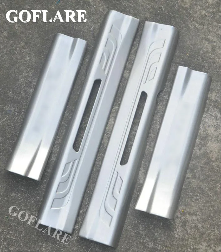 pour KIA Sportage QL 4 2016-2019 Plinthes Protecteurs Garniture Plaques Coup de Pied P/édale de Garde N//A 4pcs Seuil de Porte en Acier Inoxydable Threshold Barre Voiture Style Accessoire