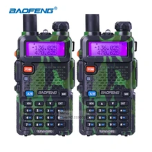 2pcs BaoFeng UV 5R Portable Radio VHF UHF Long Range Two Way Radio Earpiece CB Walkie Talkie Pair Ham Amateur Radio Communicator