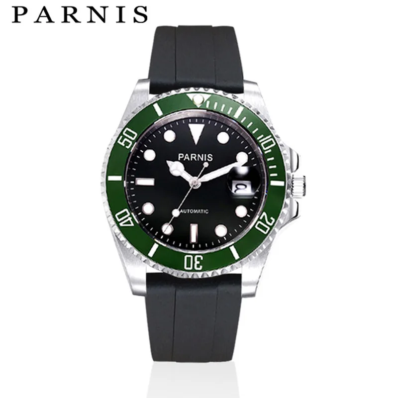 Parnis Watch Men Mechanical Automatic Diving Watches Self Winding Luxury Sapphire mekanik kol saati