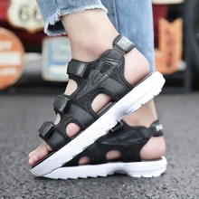 Лидер продаж; сандалии; мужские модные воздухопроницаемые тапочки; Уличная обувь для пары; мужские Нескользящие туфли на плоской подошве; женская летняя обувь; Sandalias Mujer