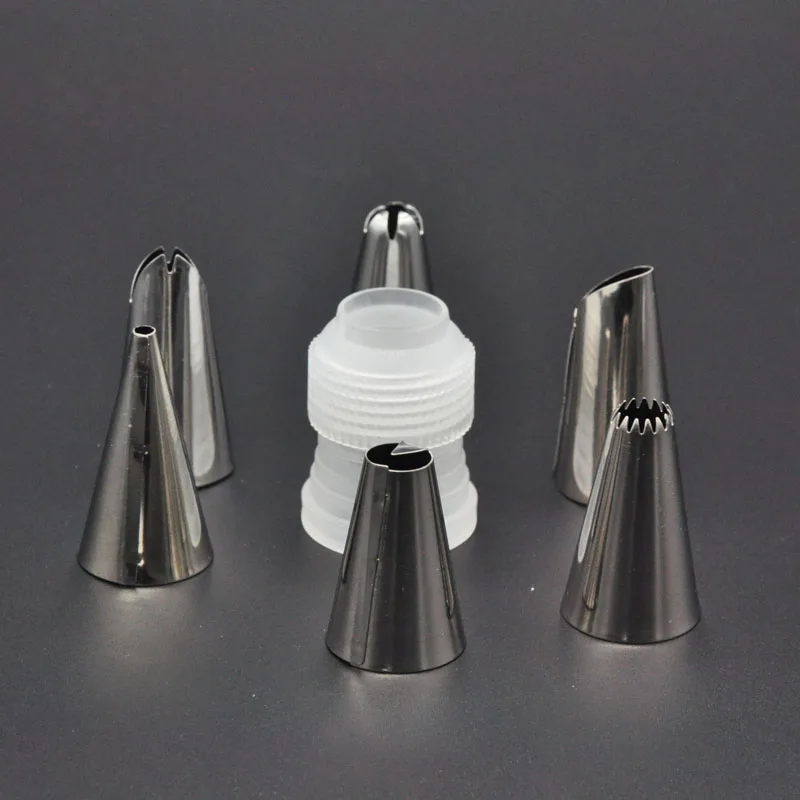 6 Pieces/set Stainless Steel Pastry Nozzles Cake Decorating Tools