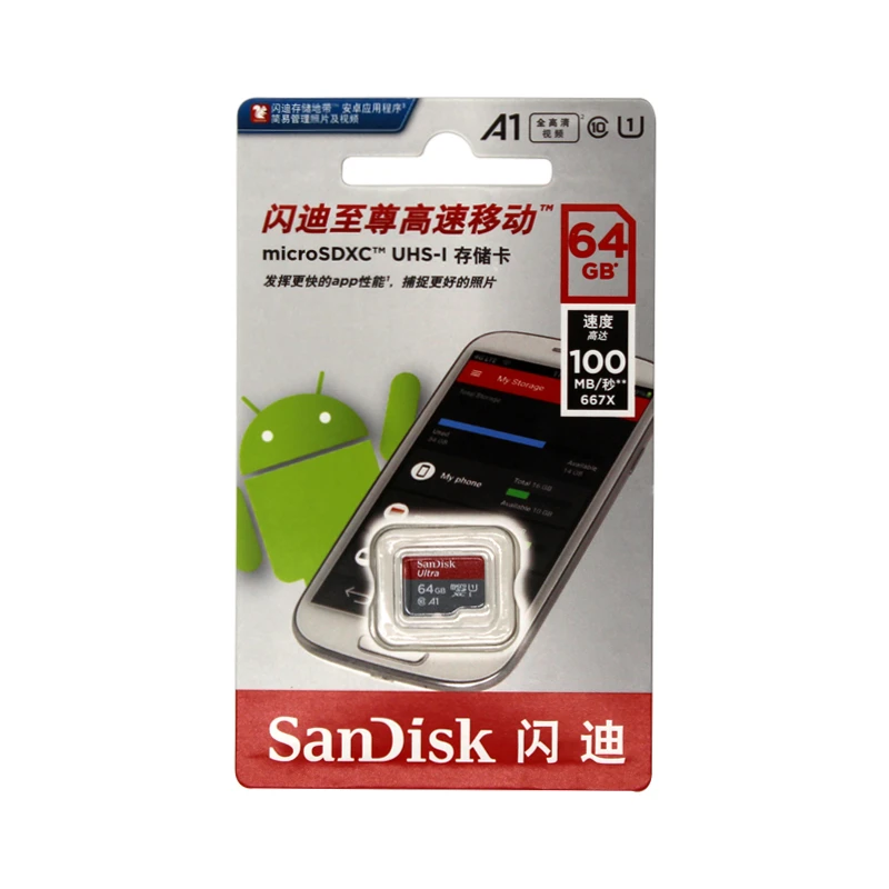 Оригинальная карта памяти SanDisk class 10 A1, 128 ГБ, 98 Мб/с, micro SD карта, 32 ГБ, SDXC, 64 ГБ, Ultra SDHC, 32 ГБ, 16 ГБ, UHS-I, TF карты памяти