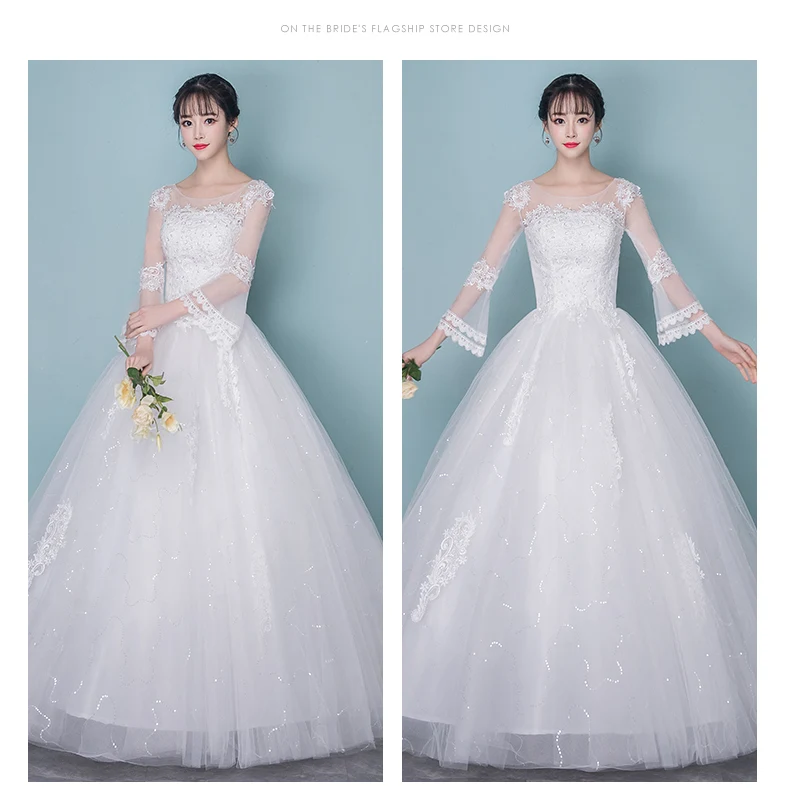 Свадебное платье, летний простой в Корейском стиле пуловер для беременных платья с рукавами Robe De Mariage