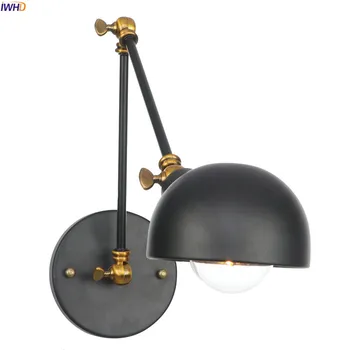 IWHD Nordic Loft Style Retro Wall Lights Fixtures Bedroom Stair Light Edison Industrial Vintage Wall Lamp LED Lamparas De Pared iwhd nordic retro vintage wall lamp beside bedroom bathroom mirror light glass copper wall sconce edison led lampara pared