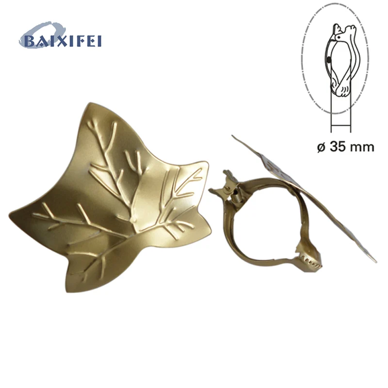 

6 pcs Leaf Decoration Clip , Curtain Accessories Holdbacks for Window Decoration