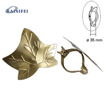 

6 pcs Leaf Decoration Clip , Curtain Accessories Holdbacks for Window Decoration