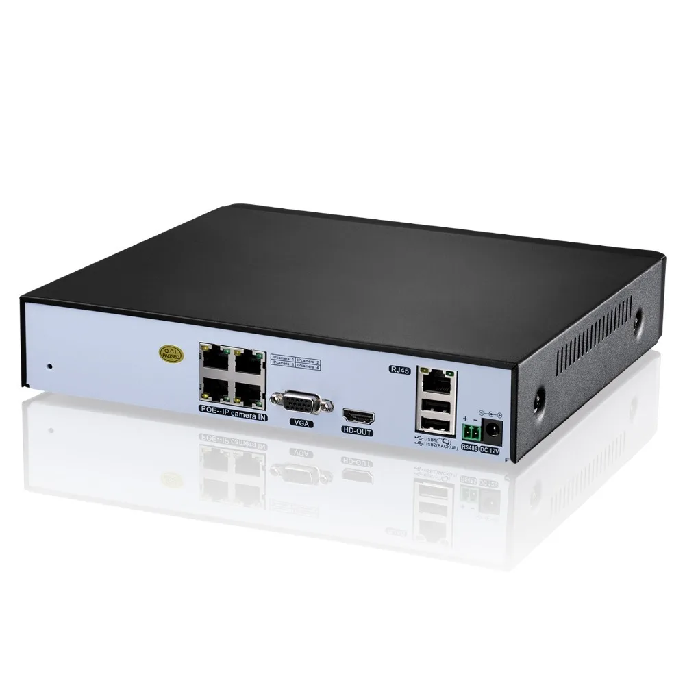 Система видеонаблюдения 4 канала 720P POE NVR 1.0MP|Система наблюдения| |