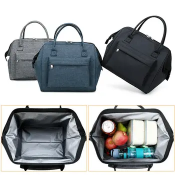 

2019 Newest Hot High Capacity Portable Thermal Insulated Lunch Bag Travel Picnic Solid Lunch Tote for Women Men