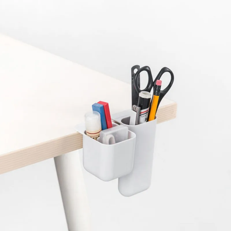 

Two shapes Novel Desktop Monitor Pocket Pen Holder Multi-function Electronic Sundries Data Line Acceptance Box