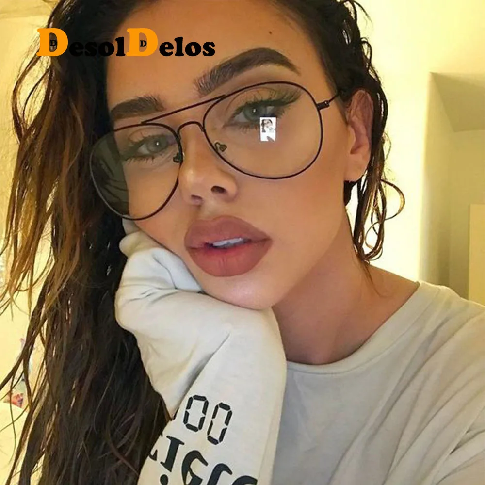 Clear Glasses Retro Eyeglasses Metal Gold Myopia Eyewear Women Men Spectacle Frames Optical Glasses Frame Transparent 2019