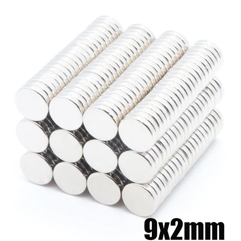 

200Pcs 9x2 mm Neodymium Magnet Disc N35 Permanent Small Round Super Powerful Strong Magnetic Magnets For Craft 9 mm x 2 mm