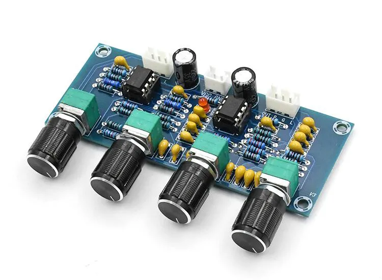 GHXAMP NE5532 предусилитель тональная плата усилитель высоких частот Mid Bass Регулировка DC предусилитель тон аудио Плата