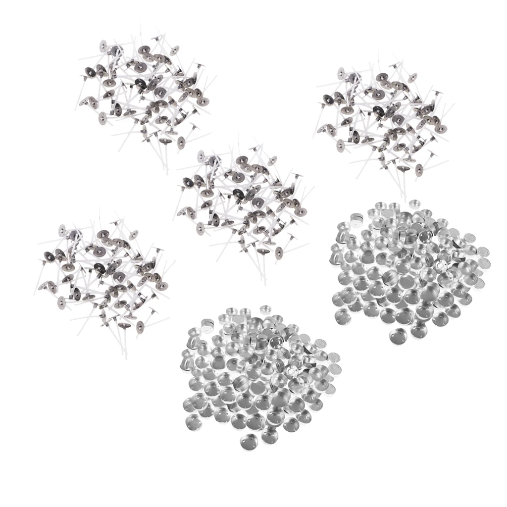 800 Pieces Aluminium Tea Light Case Containers & Candle Wicks Candles Making