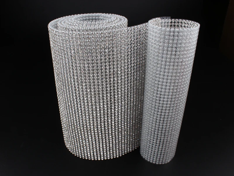 Online 48 Reihen SS8 Diamant Hotfix Strass Mesh Banding Kette mit silber Aluminium basis kristall trimmen mesh 15,5 cm * 120 cm für kleidungsstück