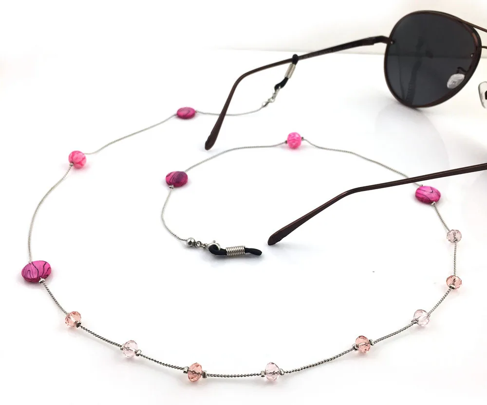 

Women Handmade Vintage Stones Beaded Eyeglass Eyewears Sunglasses Reading Glasses Chain Cord Holder neck strap Rope