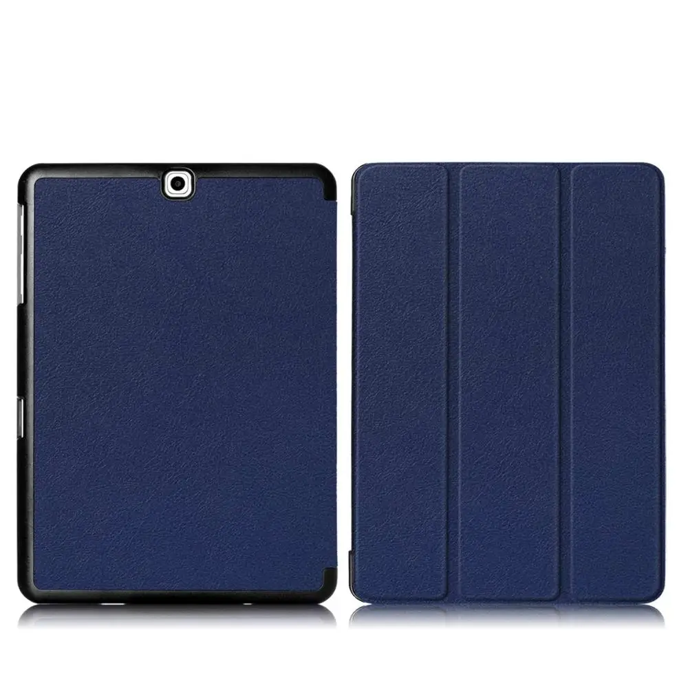 Из искусственной кожи чехол для samsung Galaxy Tab S2 9,7 T810 T813 T815 T819 9," дюймовый планшет Крышка для samsung Galaxy Tab S2 9,7 чехол - Цвет: T815 KST Dark blue