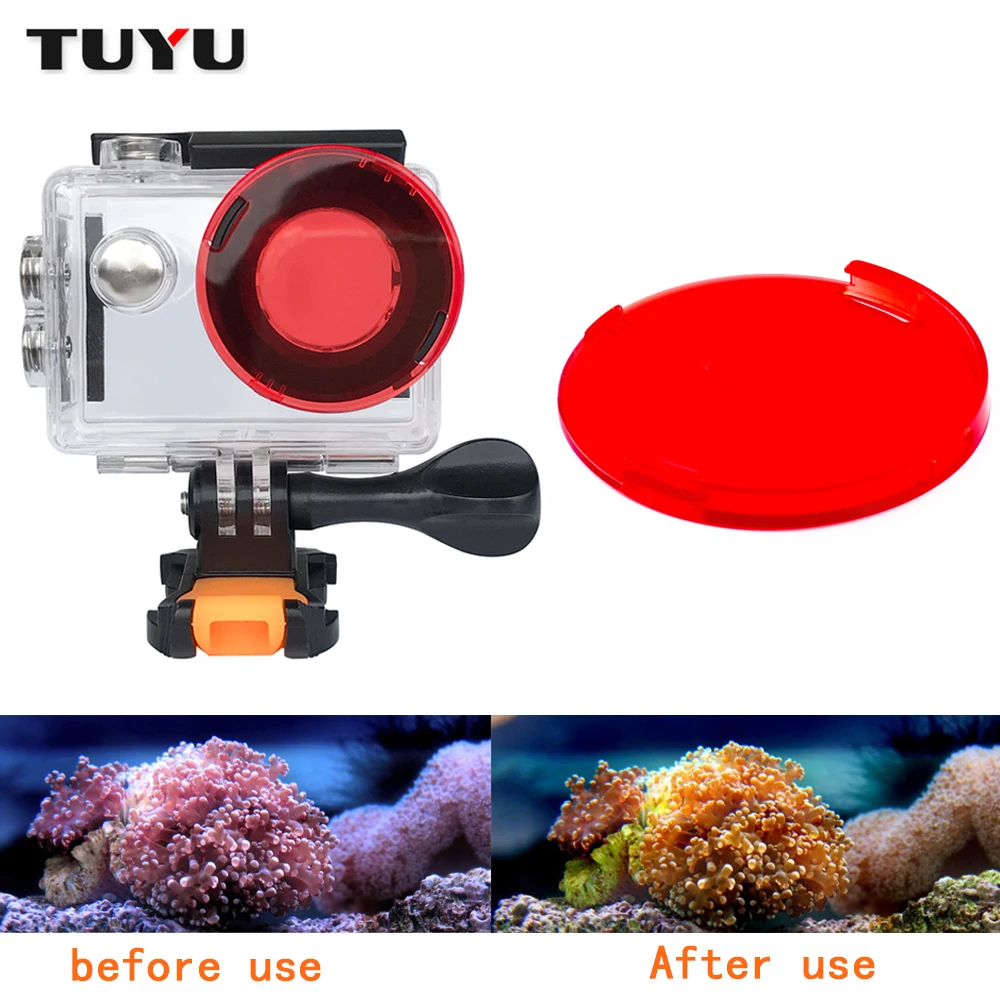 

EKEN H9 Red Diving Filter for h9 h9r h8r v8s h3r w9s w9 Camera Waterproof Case Red Filter Lens Cap For EKEN camera Accessories