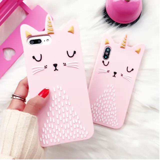 Pink Caticorn Case For iPhone