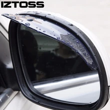 Flexible Car Rear View Mirror Weatherstrip Sticker Car Rearview Mirror Rain-proof Stickers Keep Out the Rain 2pcs/set