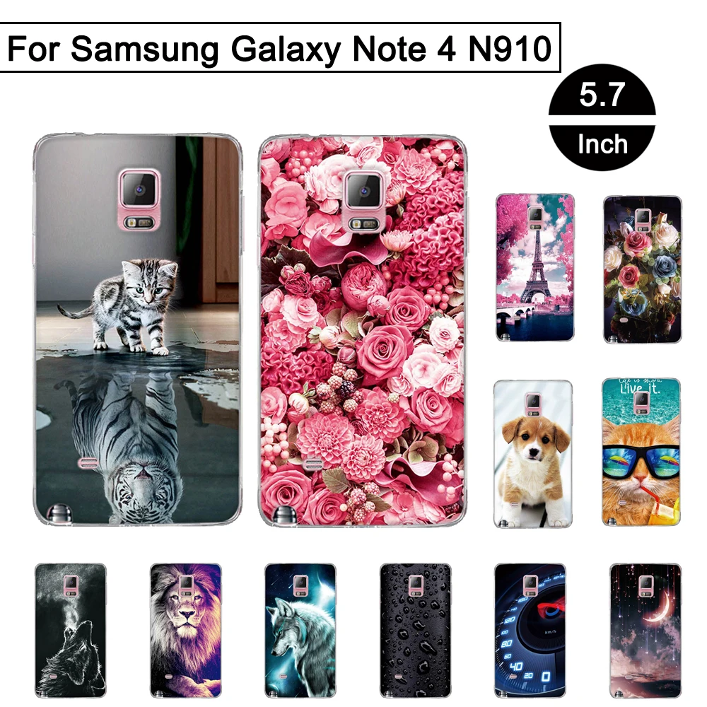 

Case For Samsung Galaxy Note 4 N910 N910F 5.7" Cover Back TPU Phone Cover For Samsung Galaxy Note4 Case Soft Silicone Shells Bag