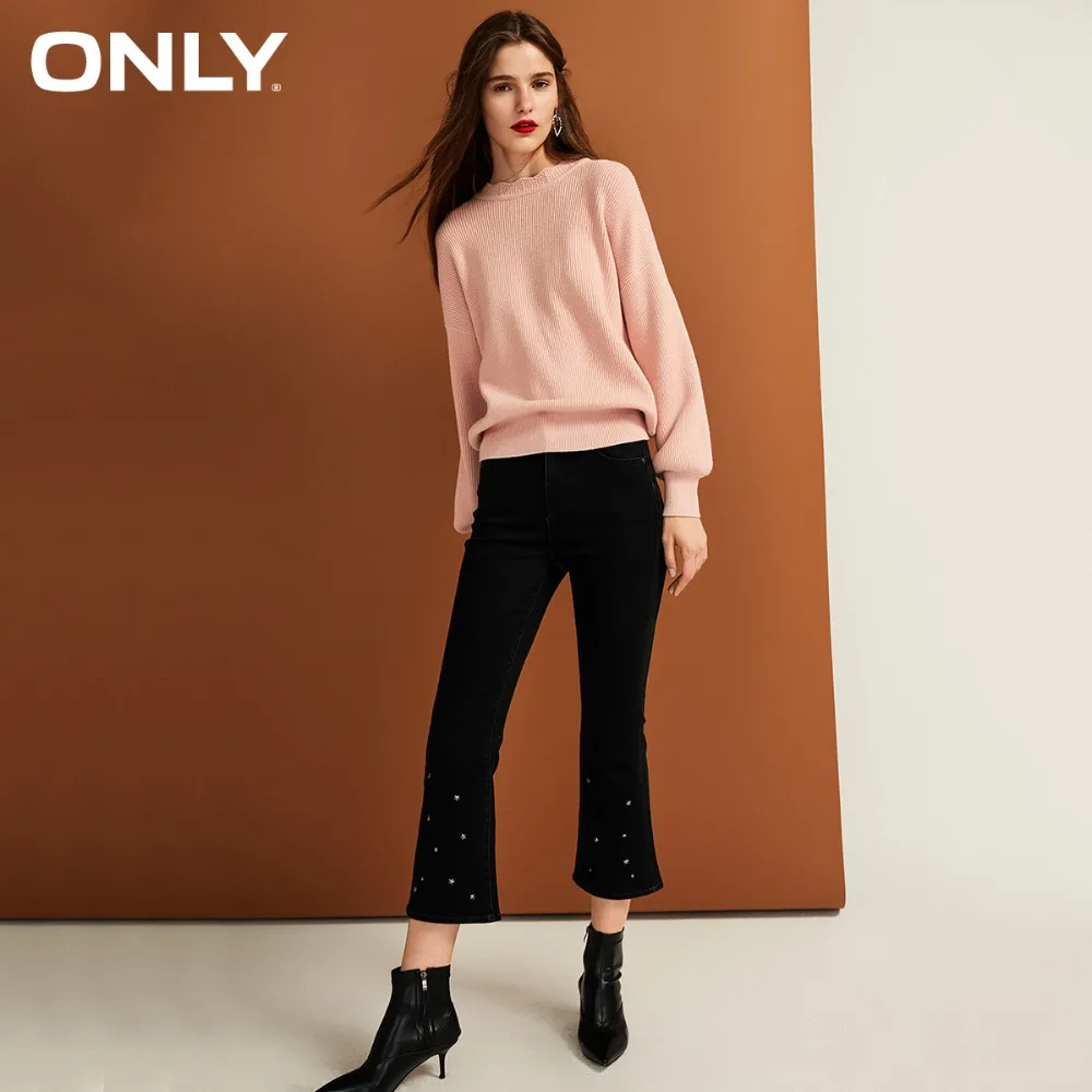 

ONLY Women's autumn new high waist flared cropped jeans | 118349590